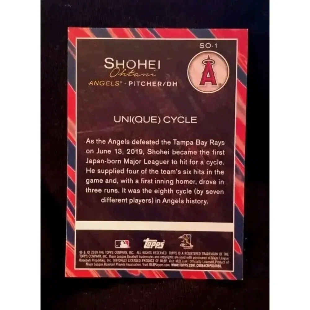 Shohei Ohtani SO-1 2019 Topps Uni(Que) Cycle